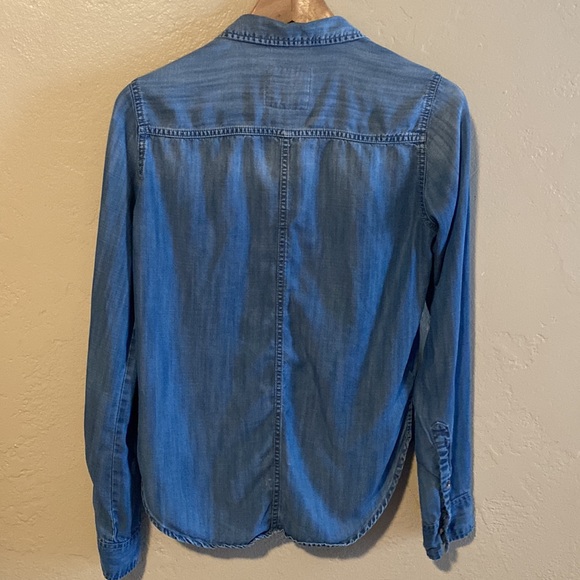 Women’s Abercrombie & Fitch Boyfriend Chambray Denim Button Shirt XS Vintage - Picture 5 of 8